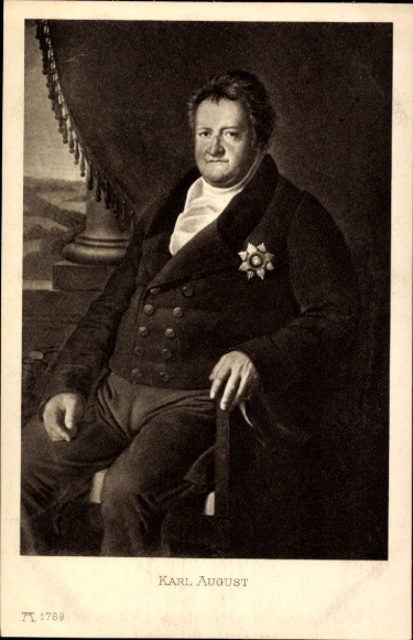 Künstler Ak Kolbe, H., Karl August von Sachsen-Weimar-Eisenach, Ackermann 1789