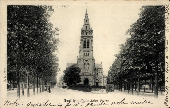 Ak Neuilly sur Seine Hauts de Seine, Kirche St. Pierre