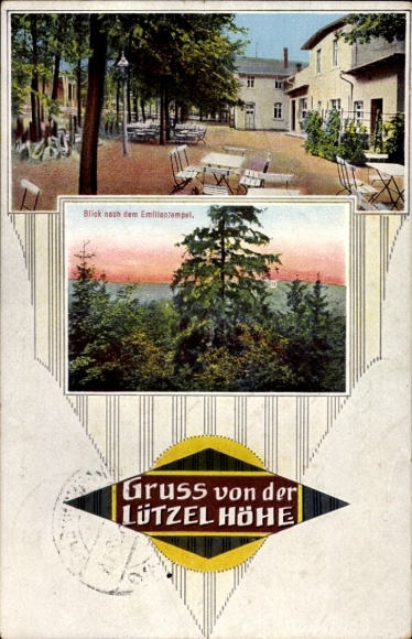 Ak Frankenberg an der Zschopau, Lützel Höhe, Blick nach dem Emilientempel