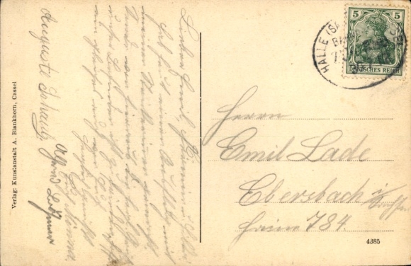 Postcard Speele Staufenberg in Lower Saxony, Waldfried