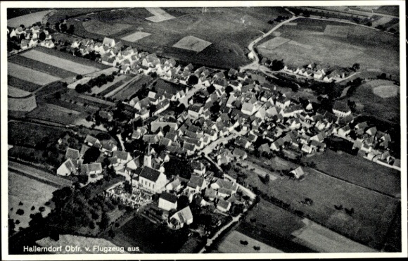 Ak Hallerndorf in Oberfranken, Fliegeraufnahme