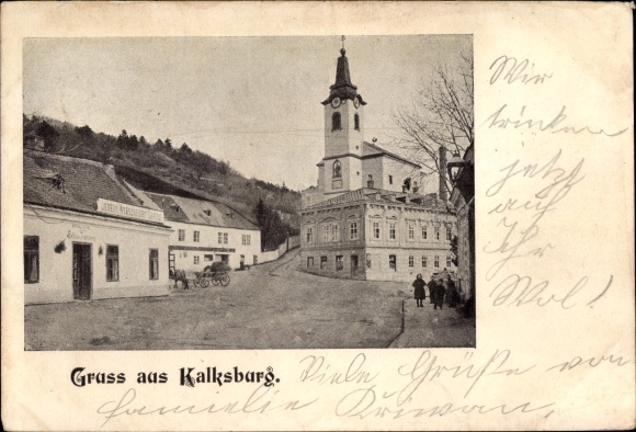 PC Vienna 23 Liesing Kalksburg, street section with church
