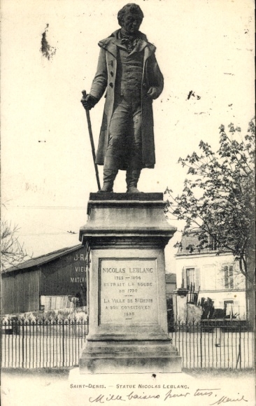 Ak Saint Denis Seine-Saint-Denis, Statue Nicolas Leblanc