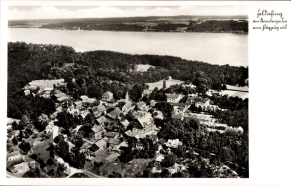 Feldafing on Lake Starnberg, Upper Bavaria, aerial photograph