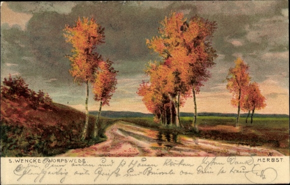 Artist PC Wencke, Sophie, Worpswede, autumn, landscape