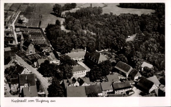 Postcard Kupferzell in Württemberg, aerial photograph