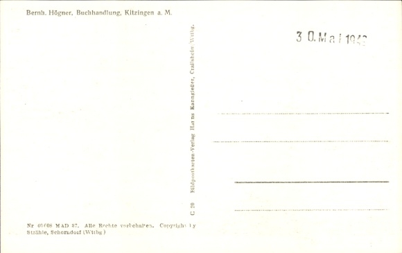 Postcard Kitzingen in Mainfranken Bavaria, aerial photograph