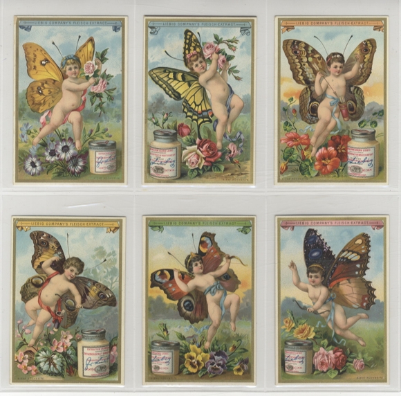 Liebig series A 192 S 305 Butterflies III (cupids with wings) 1891