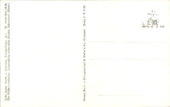 Postcard Trochtelfingen Baden Württemberg, aerial photograph