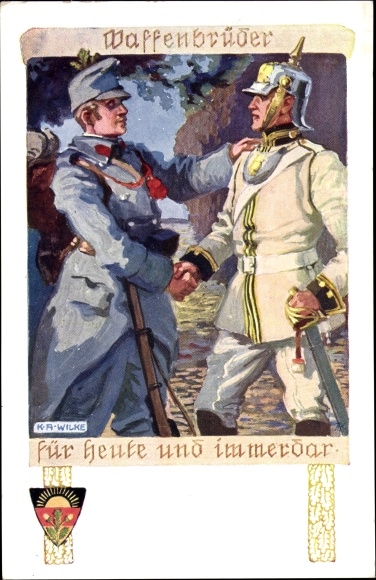Artysta KP Wilke, Karl Alexander, żołnierz KuK, żołnierz niemiecki, mundury, braterstwo broni