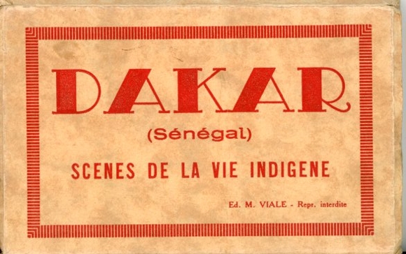 17 starych pocztówek Dakar Senegal, połączonych w odpowiednią książeczkę, różne widoki