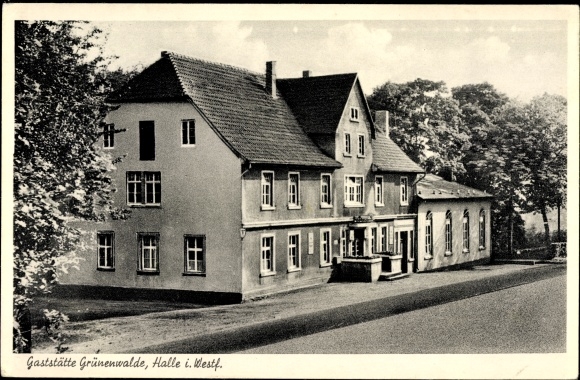 Ak Halle in Westfalen, Gaststätte Grünenwalde, Inh. Hand Günther Flottmann