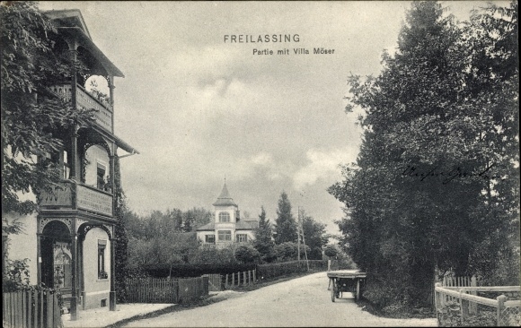 Postcard Freilassing in Upper Bavaria, game with Villa Möser