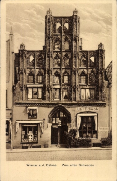 Postcard Hansestadt Wismar, Zum alten Schweden
