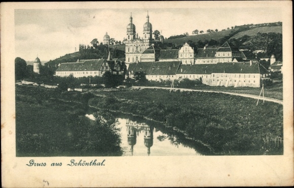 Ak Schöntal an der Jagst Württemberg, Kloster Schönthal, Historisches Kloster, Weitläufige Anlage