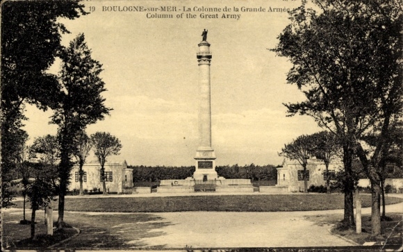 Ak Boulogne sur Mer Pas de Calais, Säulendenkmal der Großen Armee