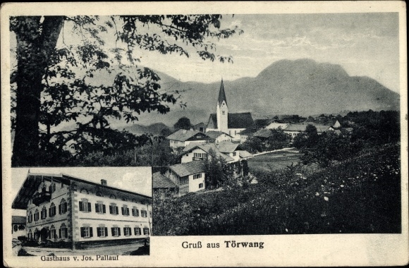 Postcard Törwang Samerberg in the district of Rosenheim, Upper Bavaria, Inn J. Pallauf, Berge