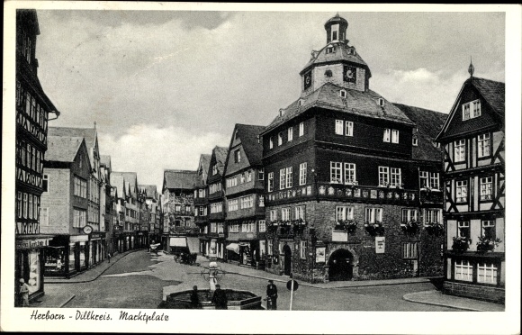PC Herborn in Hesse, Dillkreis, market square