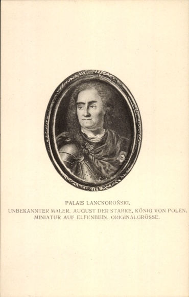 Artist Postcard August the Strong, King of Poland
