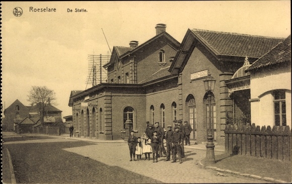 Postcard Roeselare Roeselaere Rousselare Roulers Westflandern, Bahnhof