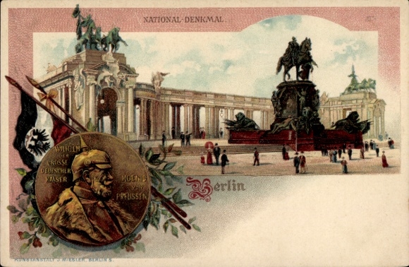litho Berlijn, Nationaal Monument, Keizer Wilhelm I.