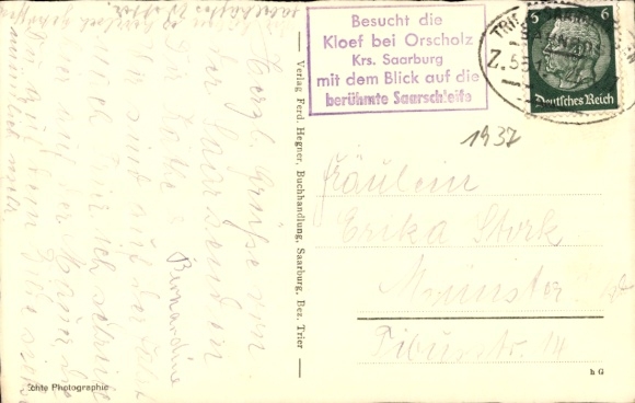 Postcard Orscholz Mettlach Saarland, general view