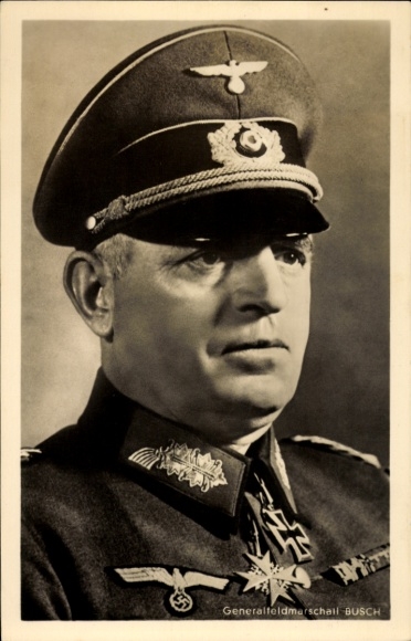 Feldmarszałek Ernst Busch, odznaczony Krzyżem Rycerskim, portret, zdjęcie Hoffmann R 95