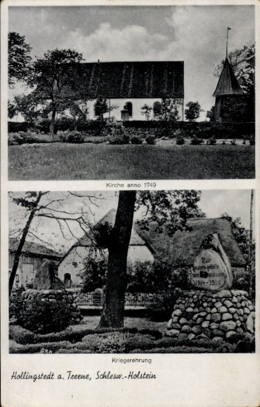 PC Hollingstedt an der Treene, church in 1749, war honor