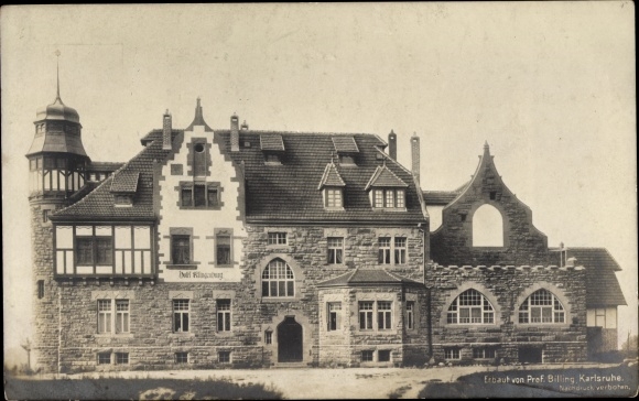 Art Nouveau PC Karlsruhe in Baden, hotel, builder Prof. Billing