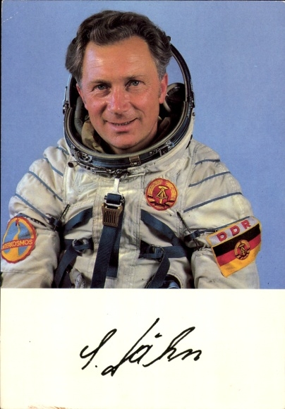 Postcard Joint Space Flight USSR and GDR, Pilot Cosmonaut Sigmund Jähn