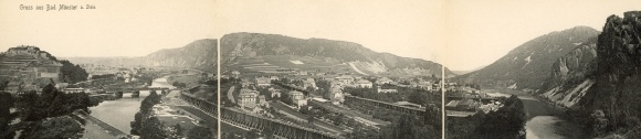 Klapp Ak Bad Münster am Stein Bad Kreuznach an der Nahe, panorama