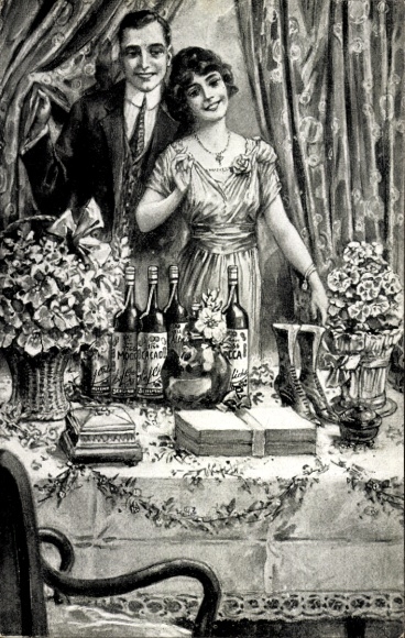 Artist Postcard Simple Fine Liqueurs, Advertising