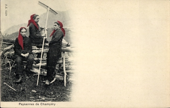 Picture of Champéry, Swiss costume, peasant women