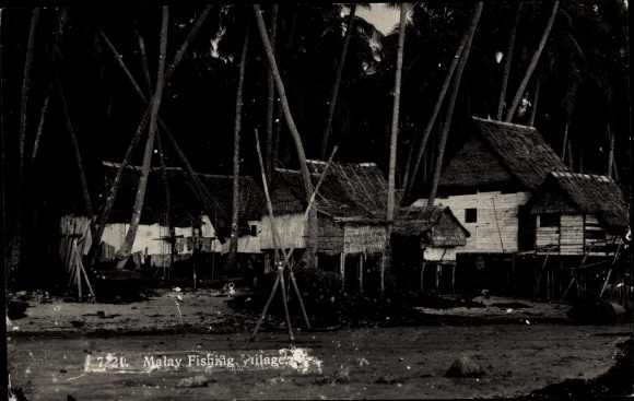 Postcard Malaysia, Malay Fishing Village&#39;s photo