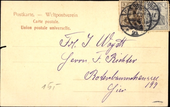 Postcard Hamburg Nord Winterhude, Agnesstraße