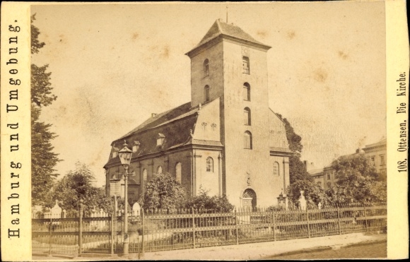 CdV Hamburg Ottensen around 1880/1890, church