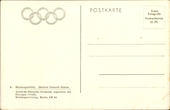 PC Berlin Charlottenburg Westend, Reichssportfeld, Dietrich Eckardt stage