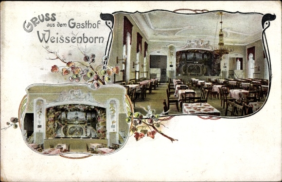 Chromo-Litho Weißenborn Erzgebirge, Inn Weissenborn
