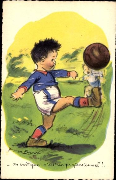 Artist Postcard Jermaine Bouret, Boy Juggling
