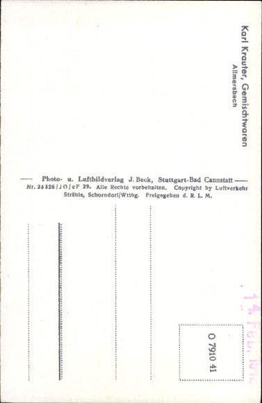 Postcard Almersbach in the Westerwald, aerial photograph
