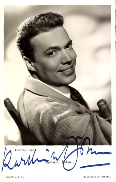 Ak Schauspieler Karlheinz Böhm, Portrait, Film Nina, Autogramm