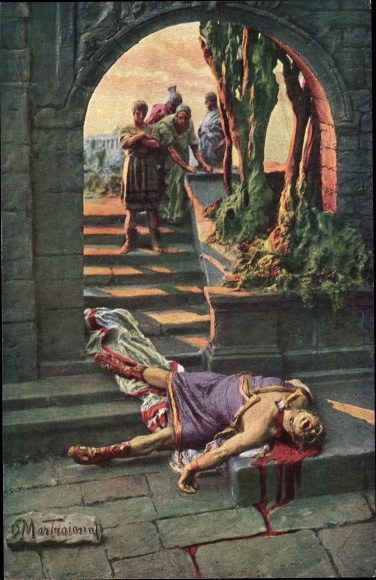 Artist PC Mastroianni, Domenico, scene from Quo Vadis, Nero's death