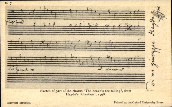 liedje Ak De hemel vertelt het, Franz Josef Haydn