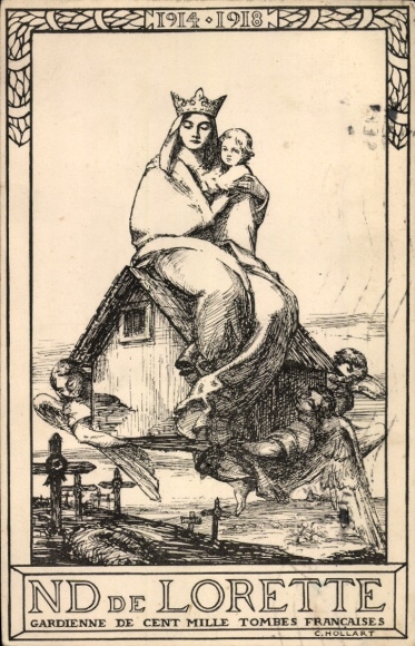 Artist Postcard Our Lady of Loreto, Guardian of One Hundred Thousand French Graves