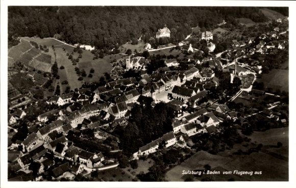 Ak Laufen Sulzburg im Schwarzwald, Fliegeraufnahme