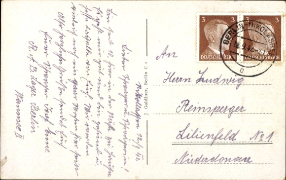 Postcard Berlin Zehlendorf Nikolassee, Heldendenkmal