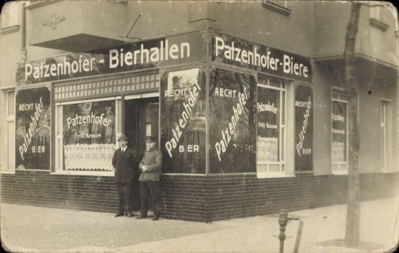 Photo Postcard Berlin Reinickendorf, Patzenhofer Bierhallen, Scharnweberstr. 59/60 corner of Graf Haeseler Str.