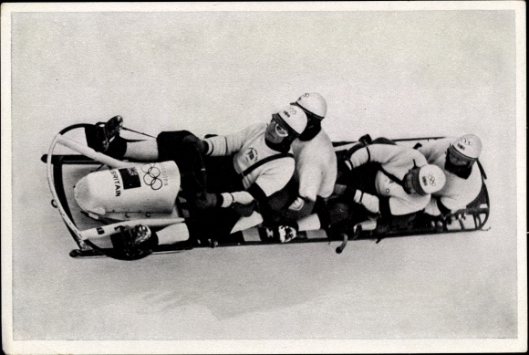 Collection picture Olympia 1936, four-man bobsleigh Great Britain I