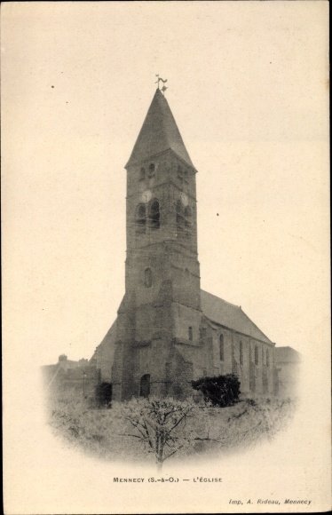 Ak Mennecy Essonne, Eglise