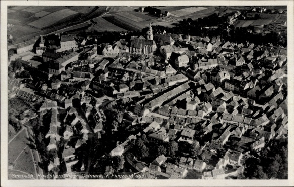 Postcard Sulzbach Rosenberg Franconian Alb Upper Palatinate, aerial photograph